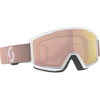 Scott - Factor pro - Masque ski White / Soft Pink - Rose Chrome Enhancer Cat 2