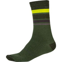 Endura - BaaBaa Merino Stripe Sock - Chaussettes vélo homme Matt Black - S/M